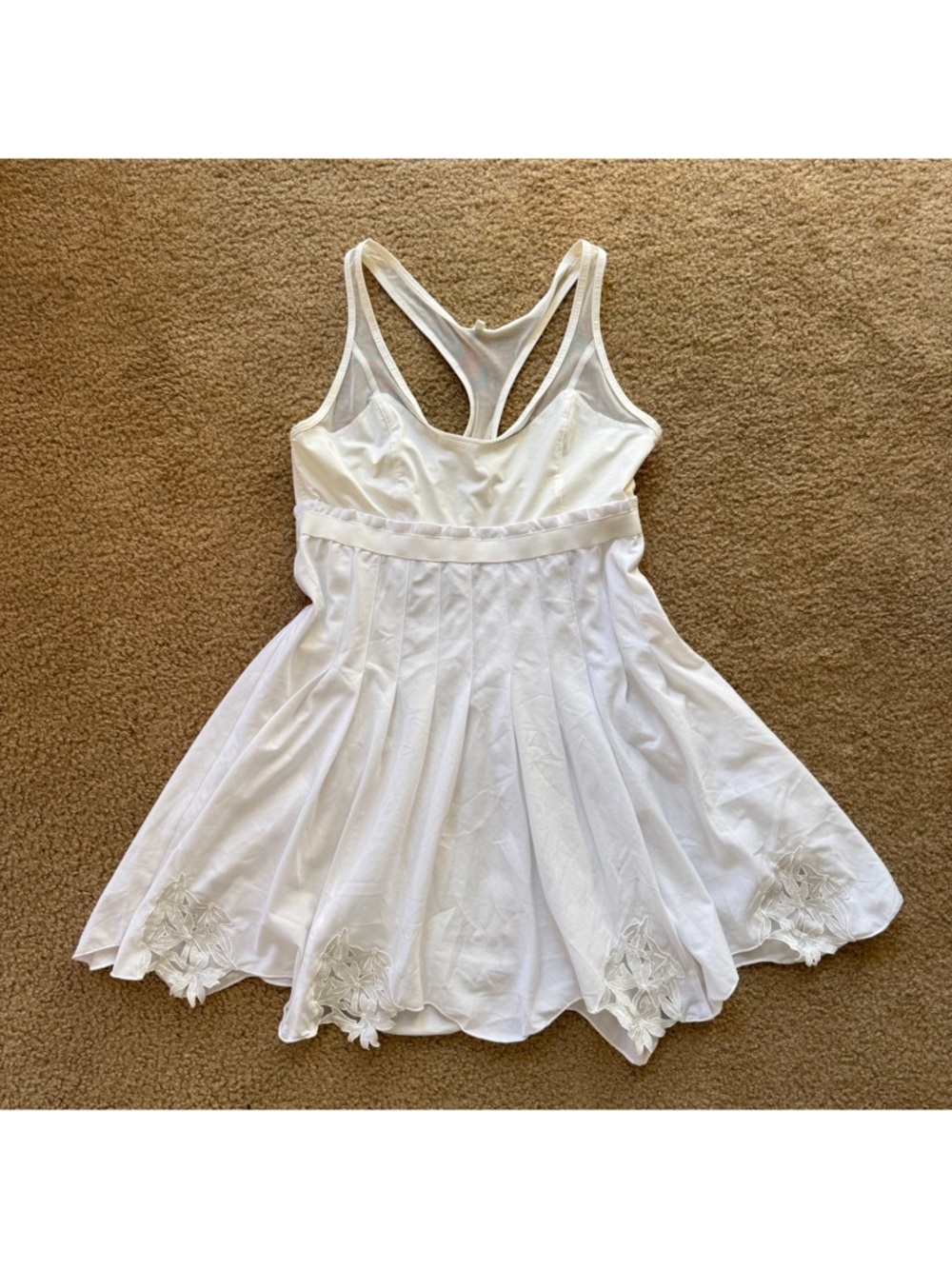 Adidas by Stella McCartney White Pleated Mini Tennis Dress M